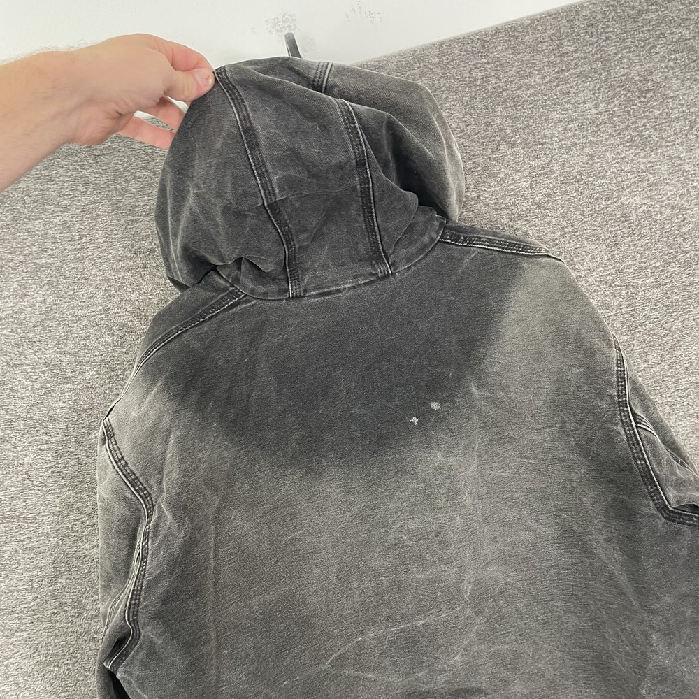 Vintage Carhartt J130 BLK Jacket Men's L Distressed Fader Honeycomb Quilt Lined - Picture 16 of 16